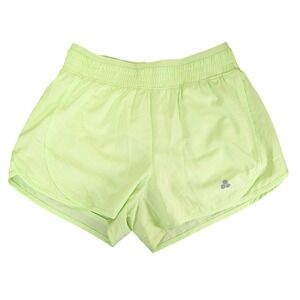 Tek Gear Small Neon Green Athletic Shorts Elastic Waist Pocket Running Workout